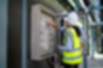 Industrial Worker duo checking IAQ meaurements