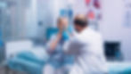 Image of immunocompromised patient requiring oxygen in a sanitary cleanroom at a healthcare facility